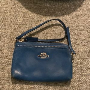 Genuine leather Coach wristlet